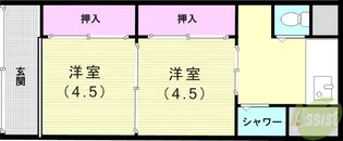 妙法寺アパート【2階】の間取り