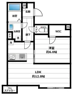 Latias日暮里【1階】の間取り