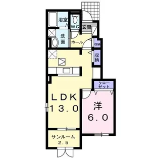 カーサプラシード【1階】の間取り