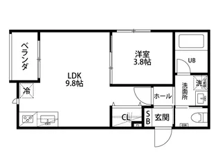 ベレーザ南万代【1階】の間取り