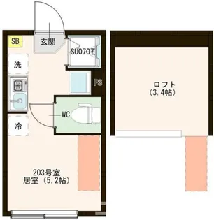 ハーモニーテラス高松I【2階】の間取り