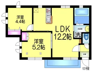 Maison de cornouiller メゾンドゥコルヌイユ【2階】の間取り