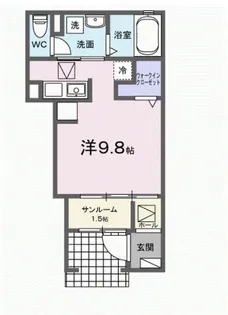 EAST HILL G【1階】の間取り