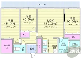 ZABOHILLSHONCHOCITY【3階】の間取り