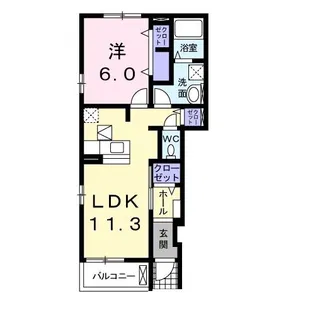 セレノ・カーサA【1階】の間取り