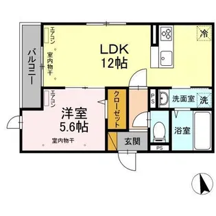 チェントラーレ【1階】の間取り