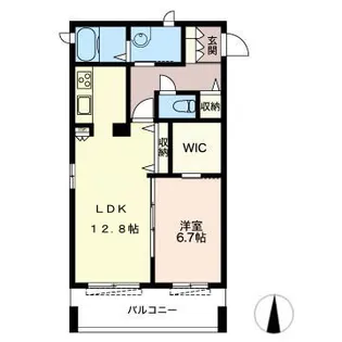 ジャカランダ西蒲田【1階】の間取り