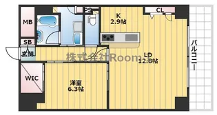 グランルージュ谷町六丁目【5階】の間取り