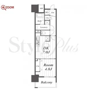 プレサンスロジェ栄ザ・レジデンス【4階】の間取り