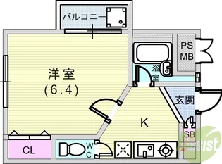マンション王子【1階】の間取り