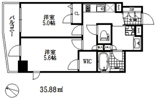 エステムコート神戸元町2リザーブ【3階】の間取り