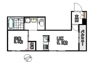 Solide赤塚【1階】の間取り