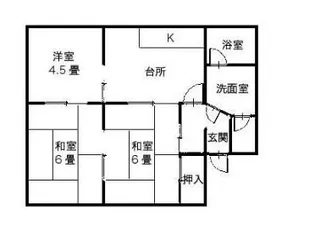 ハイツ龍翔【2階】の間取り