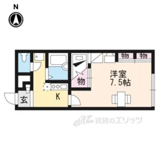 レオパレスフォーティウィンクス【1階】の間取り
