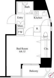 ヴェルト五反田西【5階】の間取り