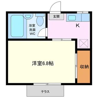 タウニーあけぼの B【1階】の間取り