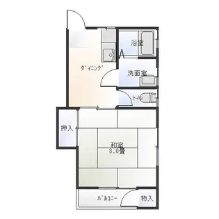 コーポアクエリアス【1階】の間取り