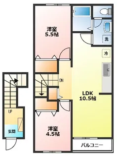 神奈川県小田原市矢作【アパート】の間取り