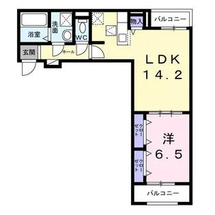 プラージュ【1階】の間取り