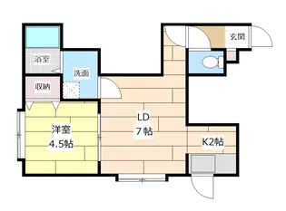 北海道江別市文京台【アパート】の間取り