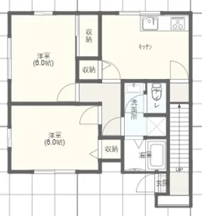 アムールコートB【2階】の間取り