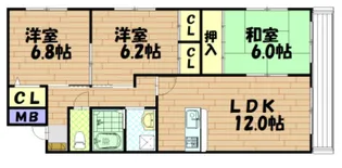 ローズマリー【3階】の間取り