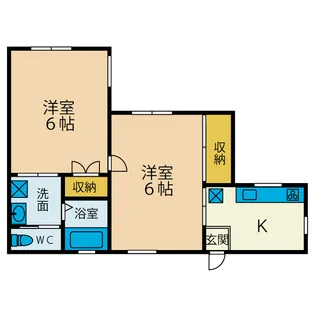 コーポゆう【1階】の間取り