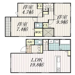 千葉県千葉市若葉区都賀5【一戸建】の間取り