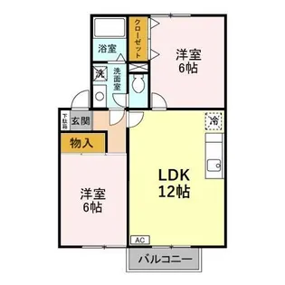 エントピアマルオカ【2階】の間取り