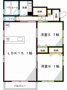 東京都杉並区南荻窪3【アパート】の間取り