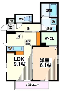 東京都府中市新町1【アパート】の間取り