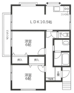 伊奈アパート【2階】の間取り