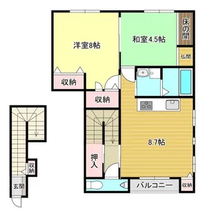 ハーモニー紫原【2階】の間取り