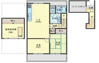 奈良県生駒市真弓2【一戸建】の間取り