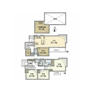 神奈川県藤沢市本鵠沼4【一戸建】の間取り
