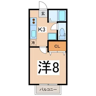 フラッツ・F【1階】の間取り