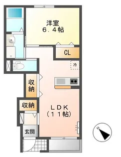 千葉県東金市田間【アパート】の間取り