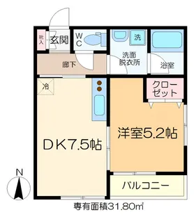 ハイツ新宿【2階】の間取り