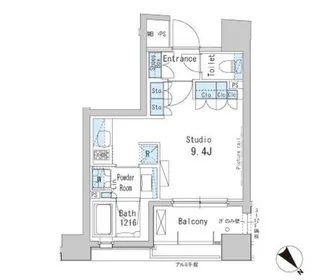 Park Axis 茅場町【9階】の間取り