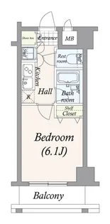コンシェリア門前仲町【4階】の間取り