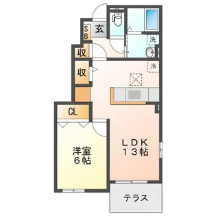 ランドマーク 0826 I【1階】の間取り