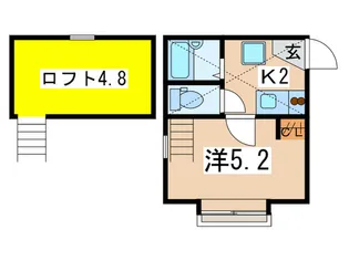 リ-ヴェルポ-ト横浜三ッ沢III【2階】の間取り