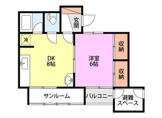 アシスト第7上越マンションII A【3階】の間取り
