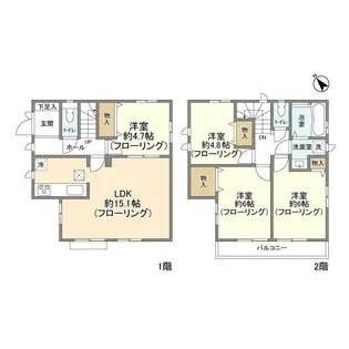 東京都府中市四谷3【一戸建】の間取り
