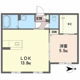 クラヴィエM2【1階】の間取り