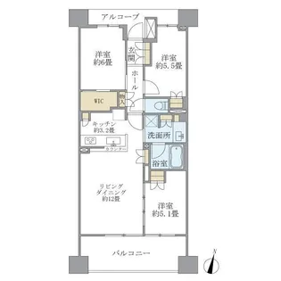 パークホームズ横濱山下町【7階】の間取り