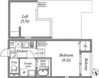 大阪府大阪市住吉区墨江3【アパート】の間取り