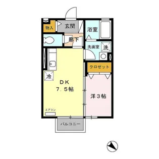 新潟県新潟市西区新通西2【アパート】の間取り