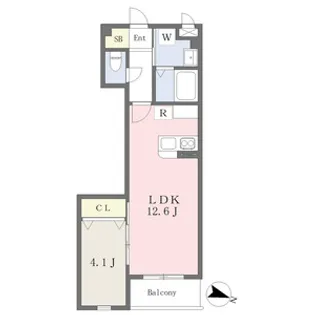 モアプラス西鉄久留米駅前【2階】の間取り