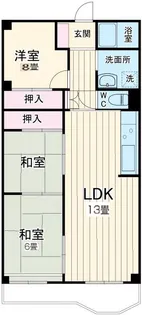 京成サンコーポ八千代台【9階】の間取り